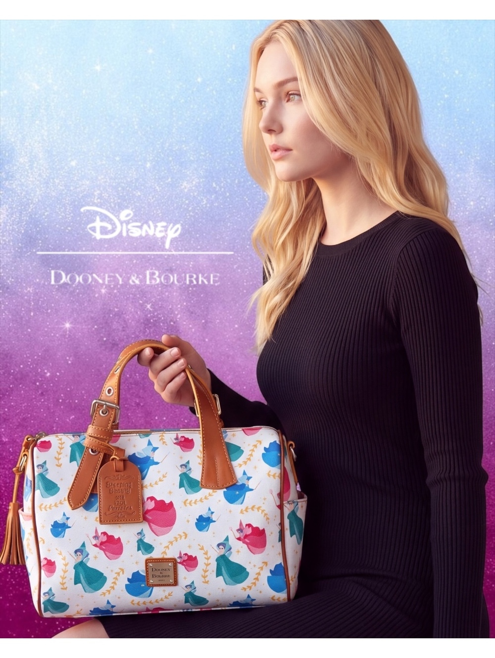 Disney Dooney & Bourke Sleeping Beauty 60th Anniversary Satchel - Picture 13 of 13